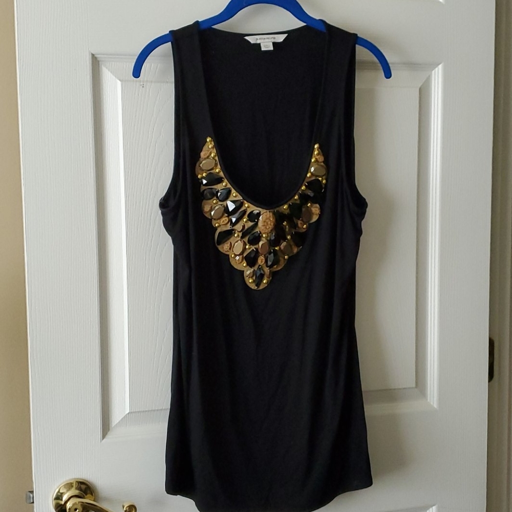 Tank top with beading